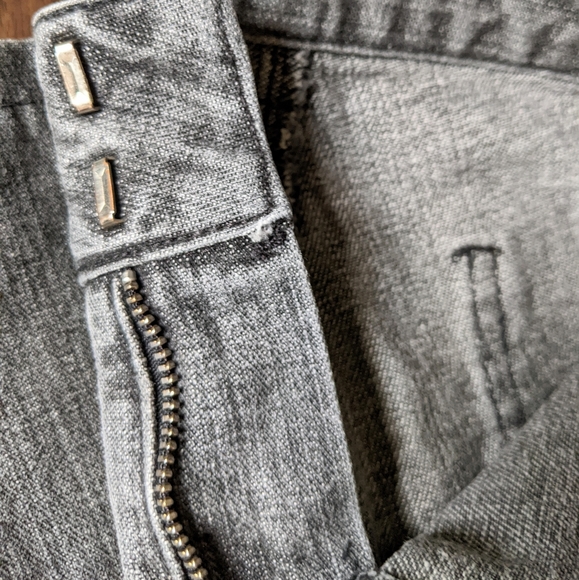 Zara TRF Slate Grey Low Rise Flared Jeans. Raised Stripes. Authentic Y2K, 0 - Picture 9 of 15